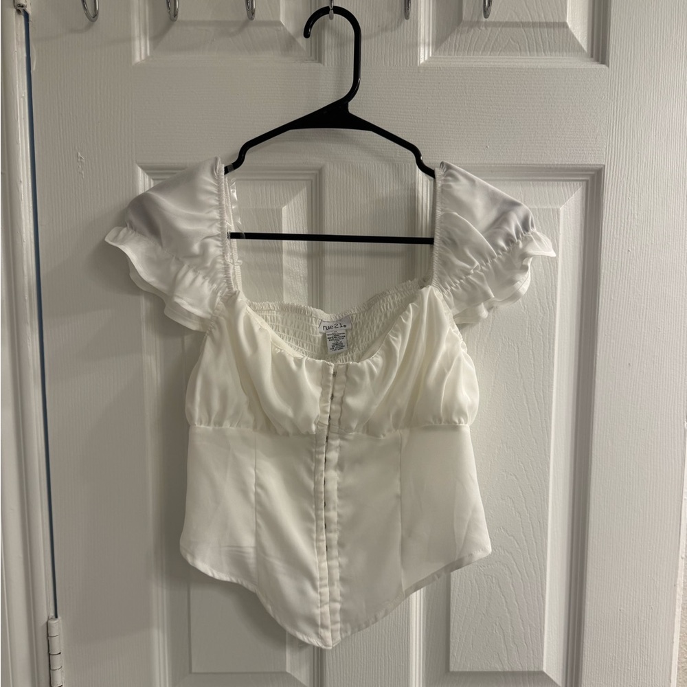 BNWT Rue 21 White Corset Top